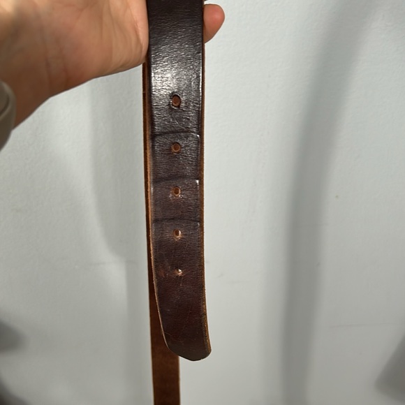 Banana Republic Women’s Italian Leather Brass Buckle Western Belt size 34 - Picture 11 of 16